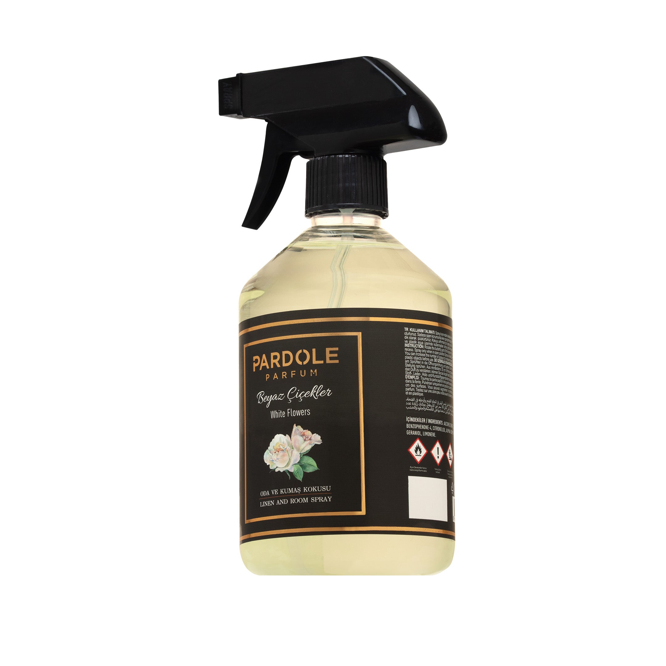 Raum- und Stoffduft – Weiße Blüten 500 ml.